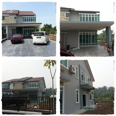 Rumah Teres Warna  Kelabu 