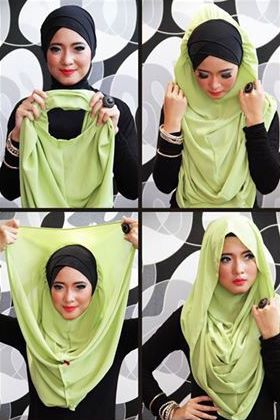 Cara Memakai Hijab Hoodie Instant yang Simpel