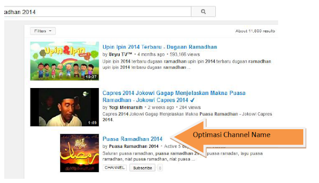 OPTIMASI CHANNEL PAGE YOUTUBE