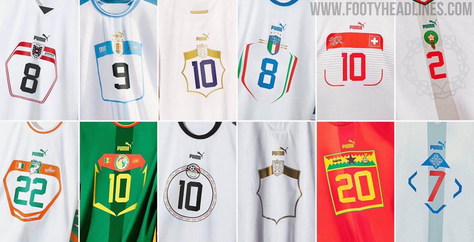 All Puma 2022 International Away Kits Released - Footy Headlines