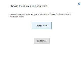 Select install now ms office