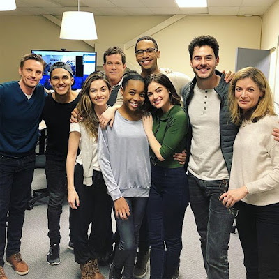 Lucy Hale and "Life Sentence" cast at last table read