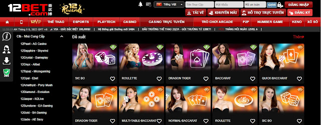 Ưu điểm khi chọn casino trực tuyến 12BET Live%20casino