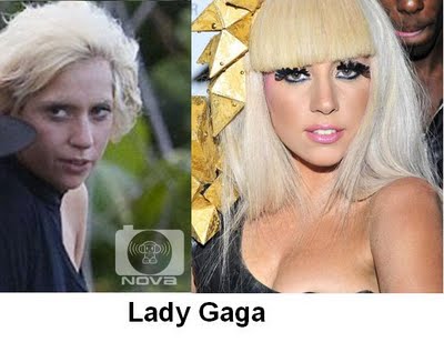 celebrities without makeup on. makeup on. stars lady gaga