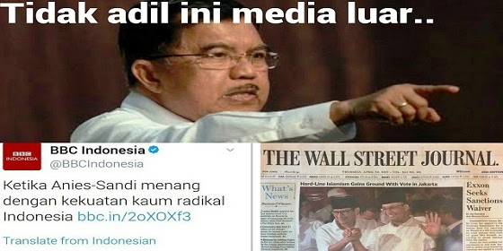 CADAS!! BUNGKAM Wapres AS, Jusuf Kalla: MEDIA LUAR TIDAK ADIL MENILAI PILKADA JAKARTA! 