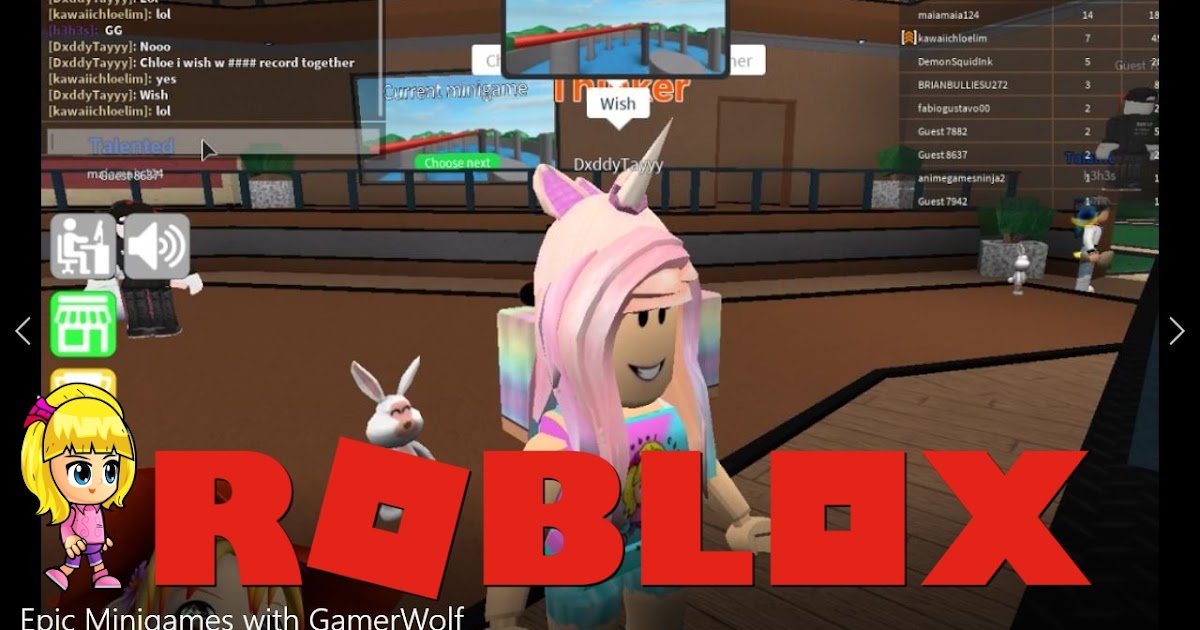 Chloe Tuber Roblox Epic Minigames Gameplay With Gamerwolf - 1000mega fun obby roblox
