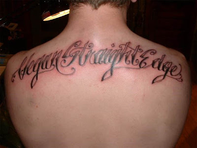 The words back tattoo is always pretty hardcore