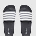 Mast & Harbour Men White & Grey Striped Sliders