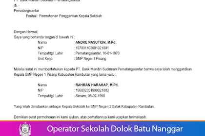 Surat Pernyataan Kebenaran Kepala Sekolah