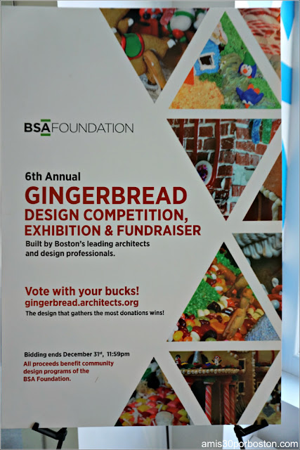 Cartel de la Competición Anual de Diseños de Casas de Jengibre en Boston 2017