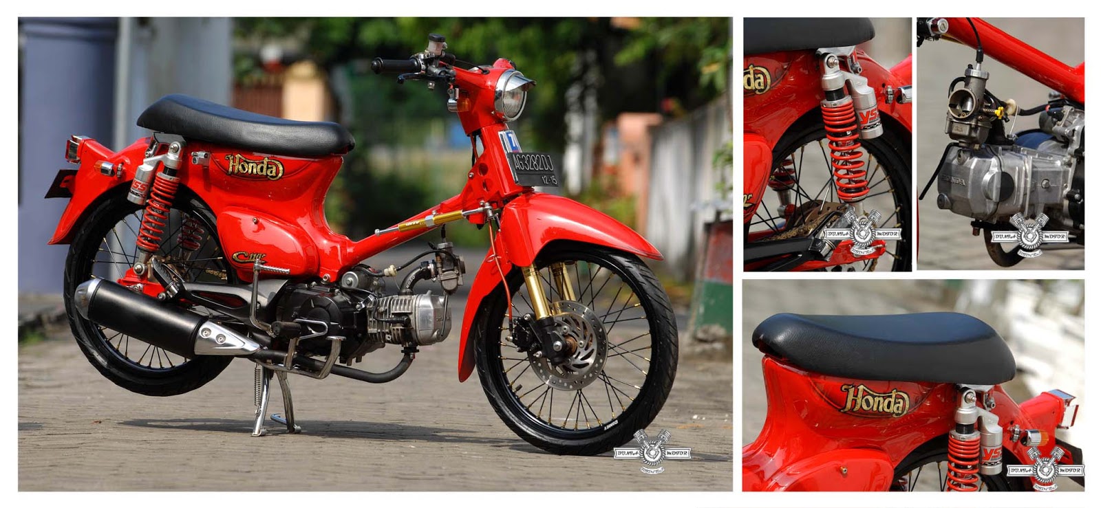 Gambar Modifikasi  Honda C70  Warna  Merah  Terbaru Pecinta 