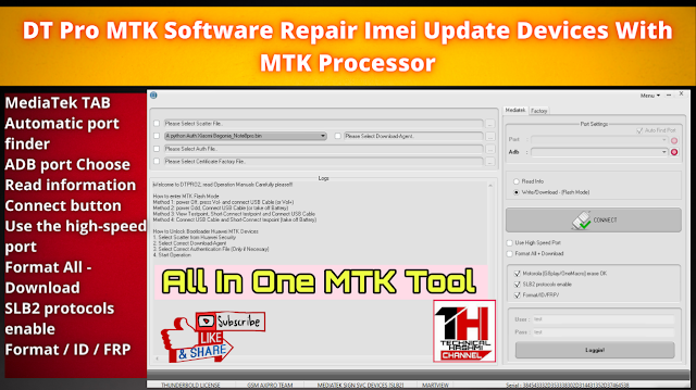 DT Pro MTK Software Repair Imei | New MediaTek (MTK) Tool | Free Download