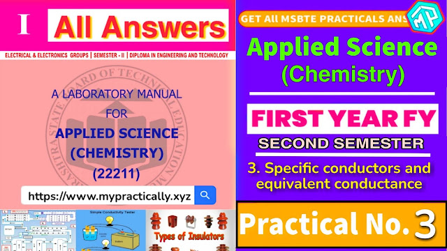 Specific conductance and Equivalent conductance practical answers mypractically