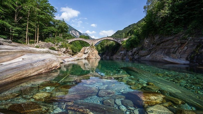 Verzasca is the most transparent river in Switzerland