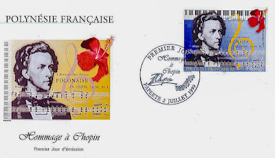 enveloppe 1er jour "Frédéric Chopin" _ Polynésie Française 1999