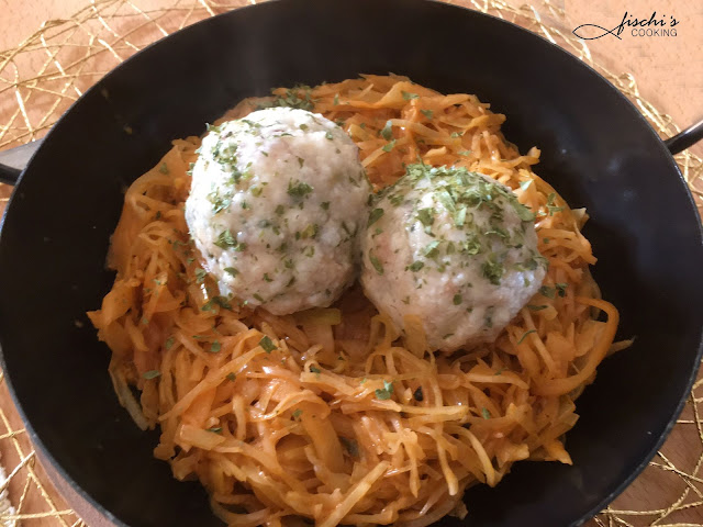 fischiscooking, speckknödel, rahmkraut