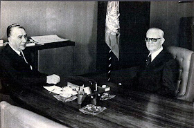 presidente médici e general geisel em 1973. anos 70. década de 70. ditadura militar. história anos 70.