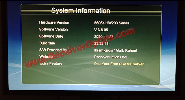 GX6605S HW203 NEW SOFTWARE WITH ONE YEAR FREE SCAM SERVER & NEW THEME