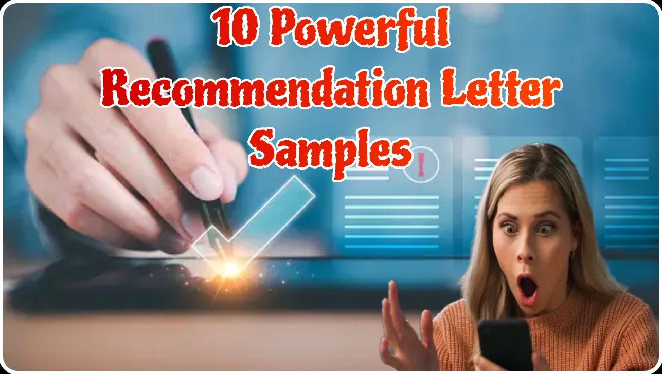 10 Powerful Recommendation Letter Samples for Scholarships and Graduate Programs