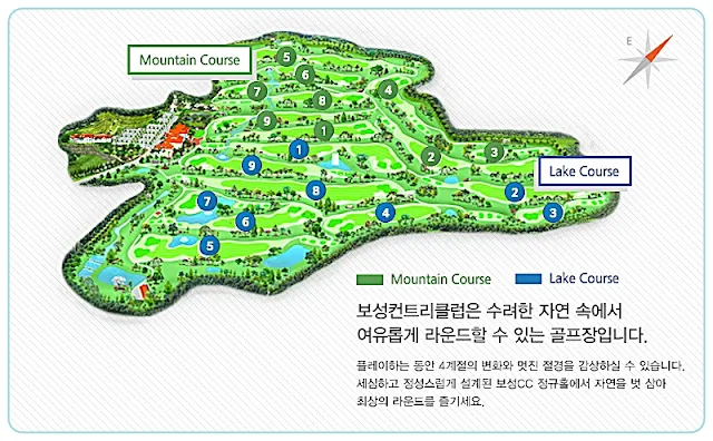 보성CC 골프 코스 전체 조감도