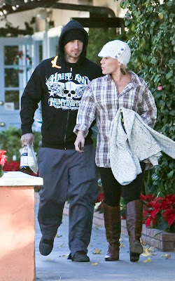 Pink and Carey Hart at the Malibu Country Mart