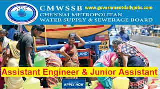 Chennai Metro Water Recruitment 2017 CMWSSB for Assistant & AE Jobs