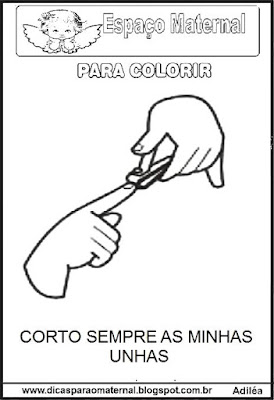 Desenho dos hábitos de higiene