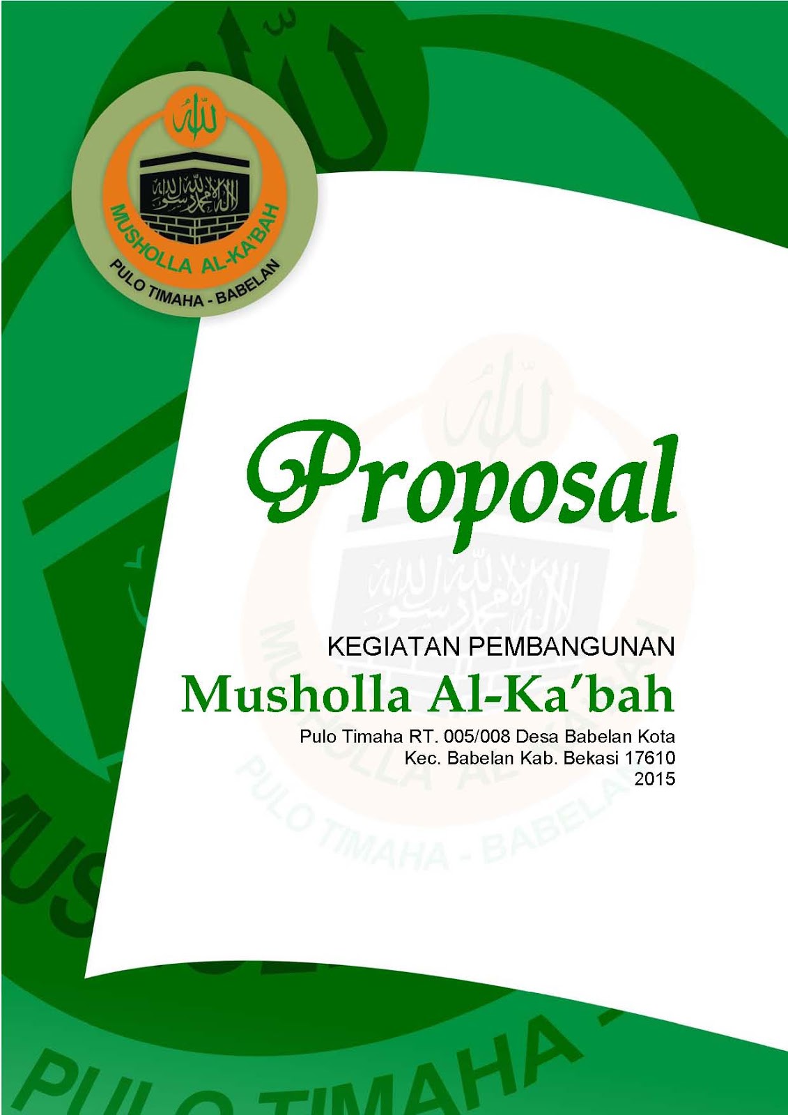 Proposal Pembangunan Musholla  rootmedia
