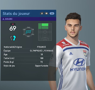 PES 2019 Faces Amine Gouiri by TiiToo Facemaker