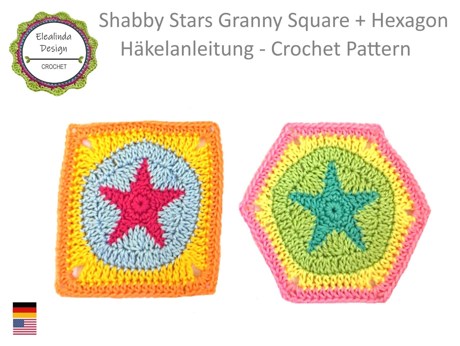 Ebook Shabby Stars Granny Square + Hexagon