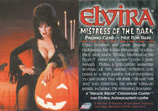 Elvira Trading Cards promo card