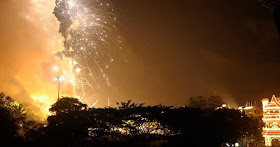 thrissur pooram vedikkettu is one of the major fireworks display in kerala