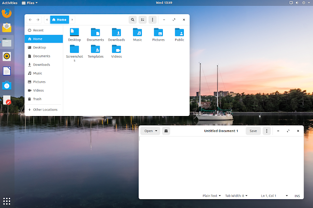 Zorin OS 15 blue light theme