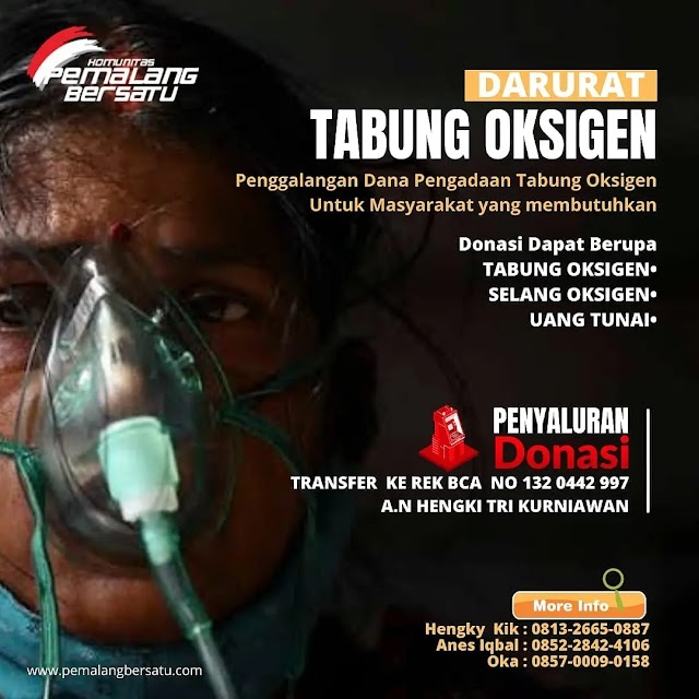 Open Donasi Pemalang Darurat Tabung Oxigen 