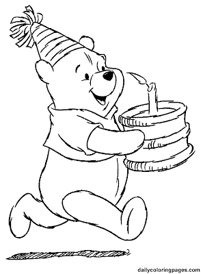 winnie the pooh birthday coloring pages