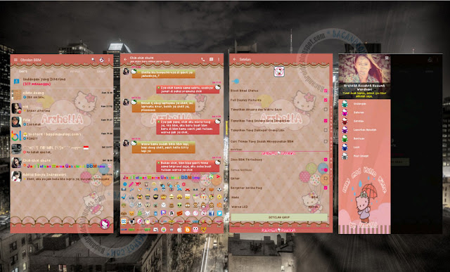 download BBM2 Mod Thema Pink Hello Kitty Terbaru 