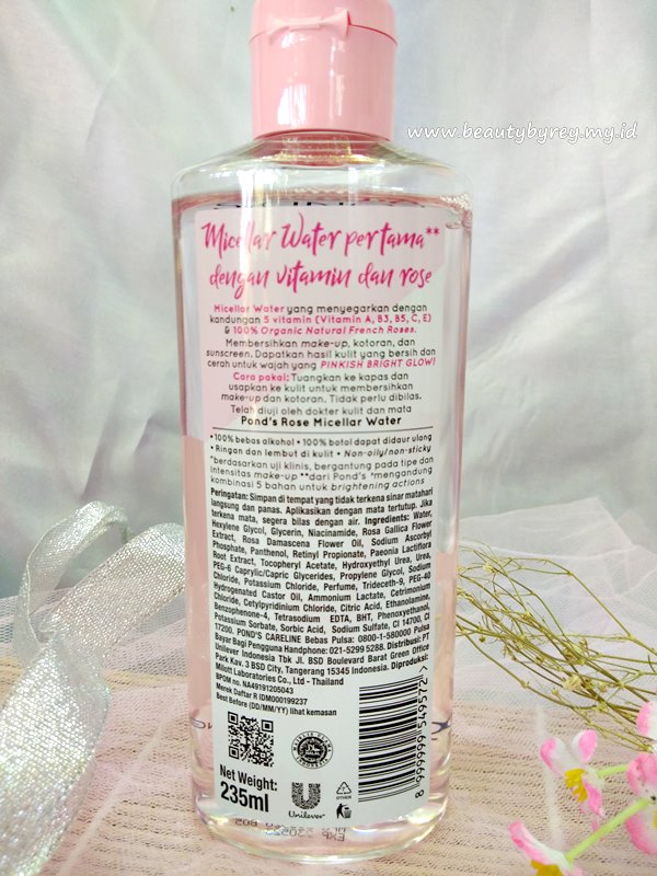 Review Pond's Vitamin Micellar Water Brightening Rose