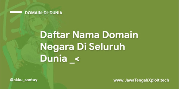 Daftar Nama Domain Negara Di Seluruh Dunia