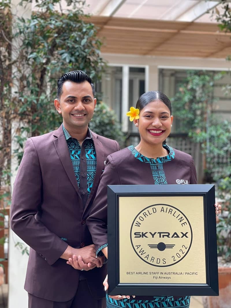 Fiji Airways awarded the Best Airline Staff Service in Australia & Pacific