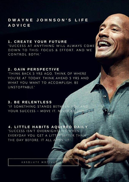 Dwayne Johnson life advice - life lessons by The Rock