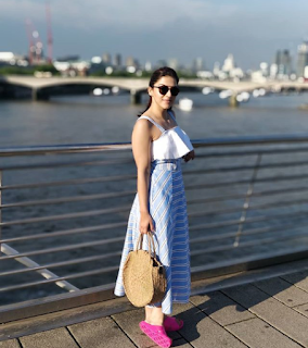 Mehreen Pirzada in White Dress at London