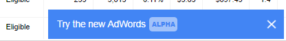 New AdWords interface alpha is rolling out to more advertisers