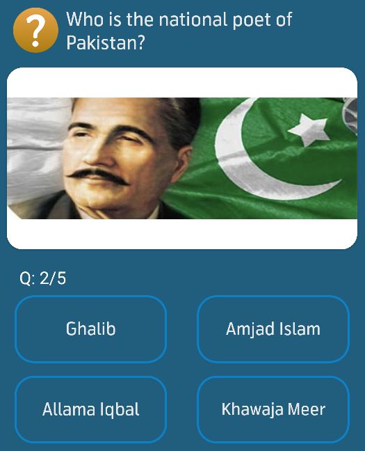 Who is the national poet of Pakistan?