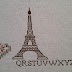 Eiffel Tower - Jardin Prive stitching