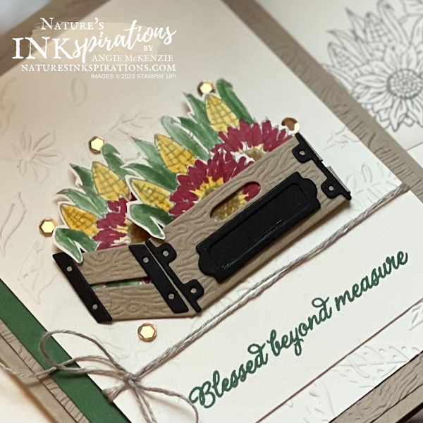 Stampin' Up! Rustic Crate Full of Corn close-up | Nature's INKspirations by Angie McKenzie