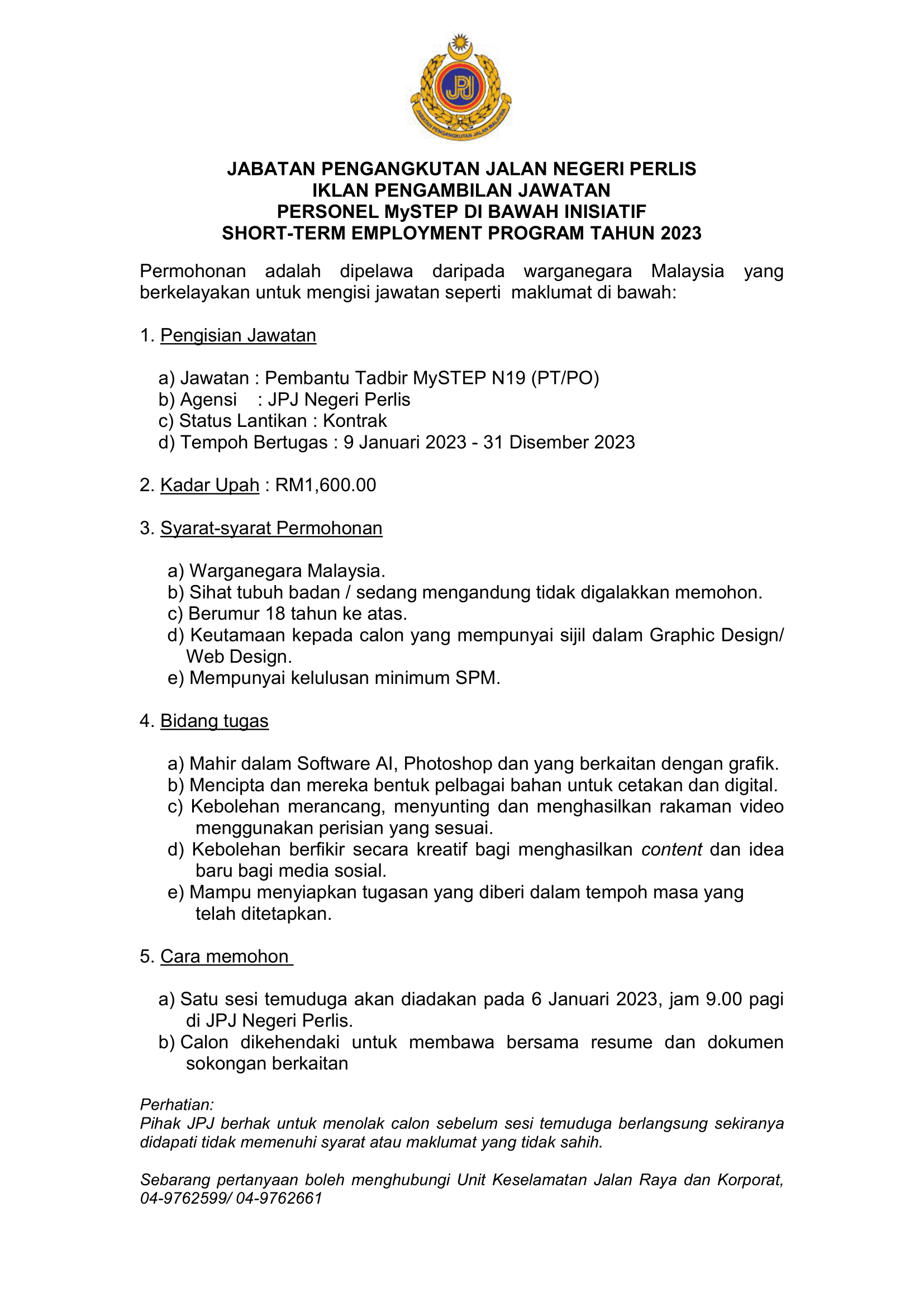mystep jpj perlis