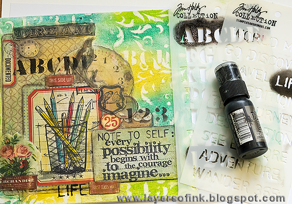 Layers of ink - Distress Crayon Canvas Tutorial by Anna-Karin