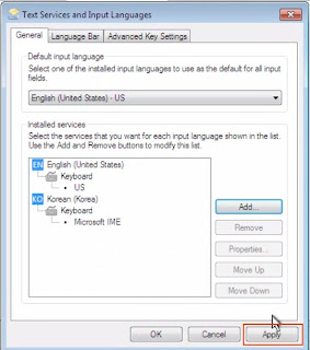 Windows 7 - Add keyboard input method