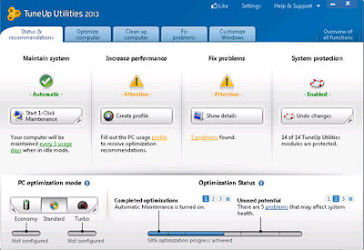 TuneUp Utilities 2013 Screenshot