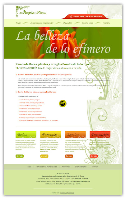 FLORES ALEGRIA  |  DISEÑO WEB